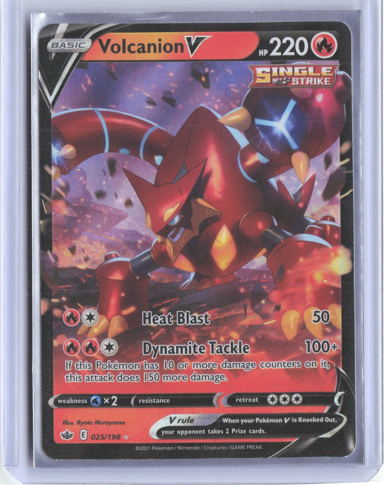 Volcanion V Holo Ultra Rare SWSH06: Chilling Reign 025/198 