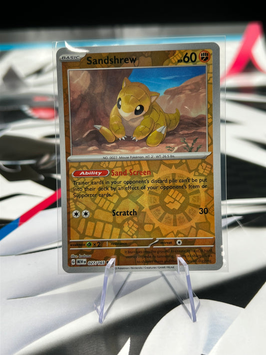 Sandshrew Reverse Holo 027/165 - SV: Scarlet & Violet 151 (MEW) Pokémon Card TCG