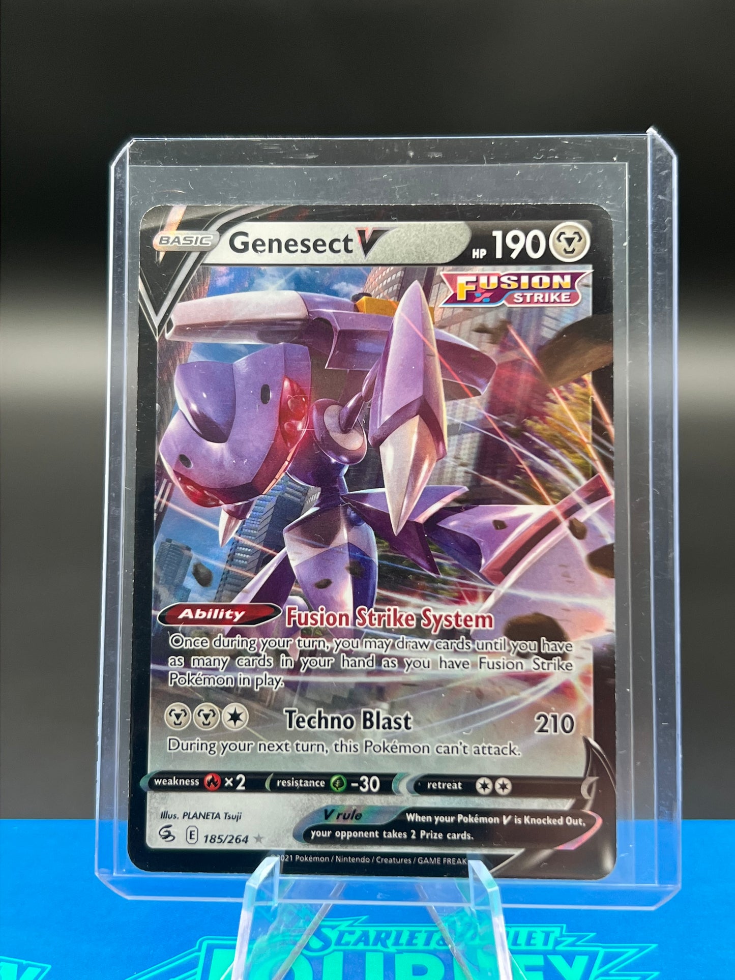 Genesect V 185/265 - SWSH08: Fusion Strike (SWSH08) Pokémon TCG