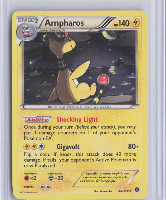 Ampharos 40/114 Holo Rare Steam Siege Pokemon Holo TCG Card