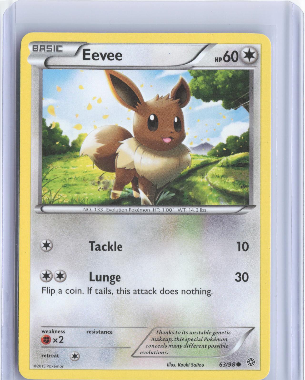 Eevee 63/98 Common Ancient Origins Pokemon TCG Card