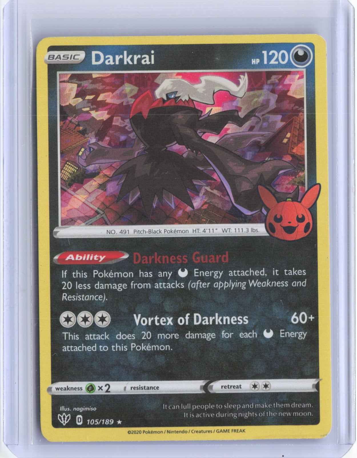 Darkrai Holo Promo Trick or Trade BOOster Bundle 105/189