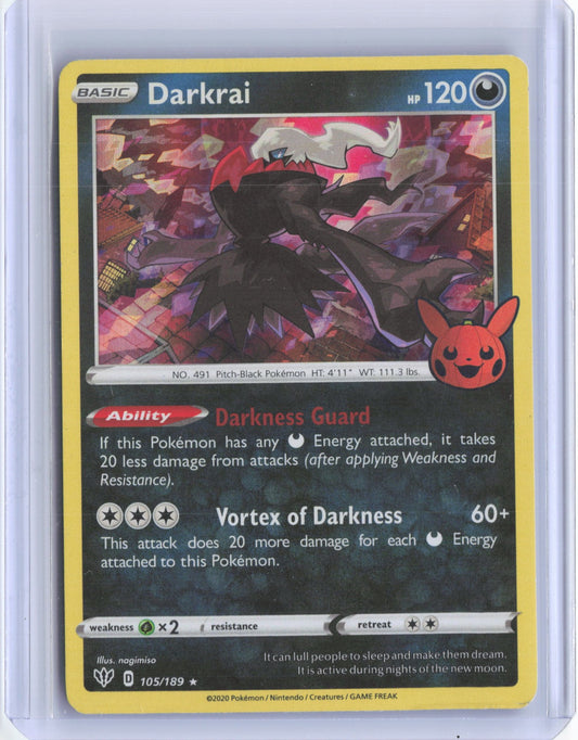 Darkrai Holo Promo Trick or Trade BOOster Bundle 105/189