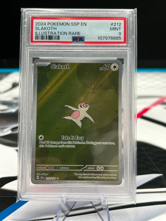 PSA 9 Slakoth - 212/191 - SV08: Surging Sparks (SSP) Pokémon TCG