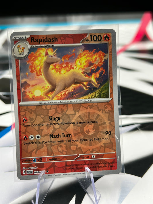 Rapidash Reverse Holo 078/165 - SV: Scarlet & Violet 151 (MEW) Pokémon Card TCG