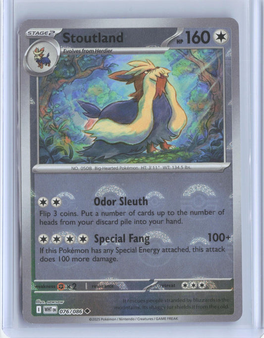 Stoutland (Poke Ball Pattern) 076/086 Uncommon White Flare Pokemon Holo