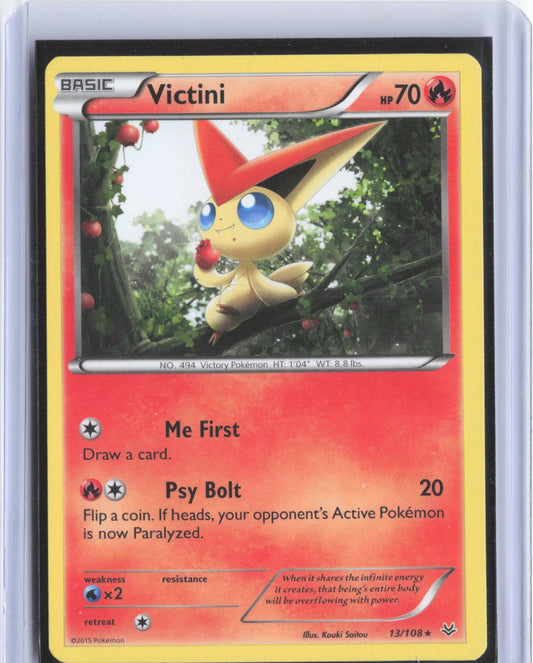 Victini 13/108 Rare Roaring Skies Pokemon TCG Card