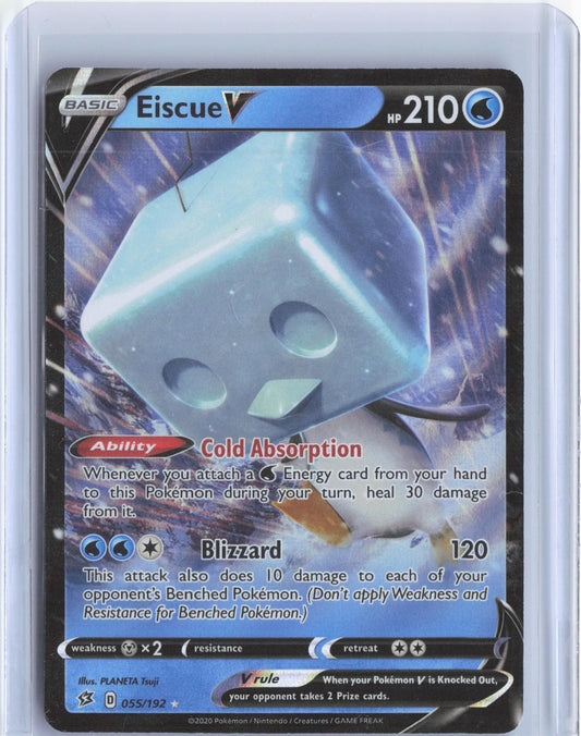 Eiscue V 055/192 Holo V Rare Rebel Clash Pokemon