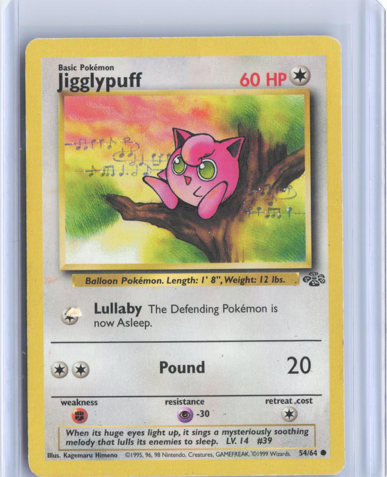 Jigglypuff 54/64 Common Jungle Pokemon Unlimited TCG Card