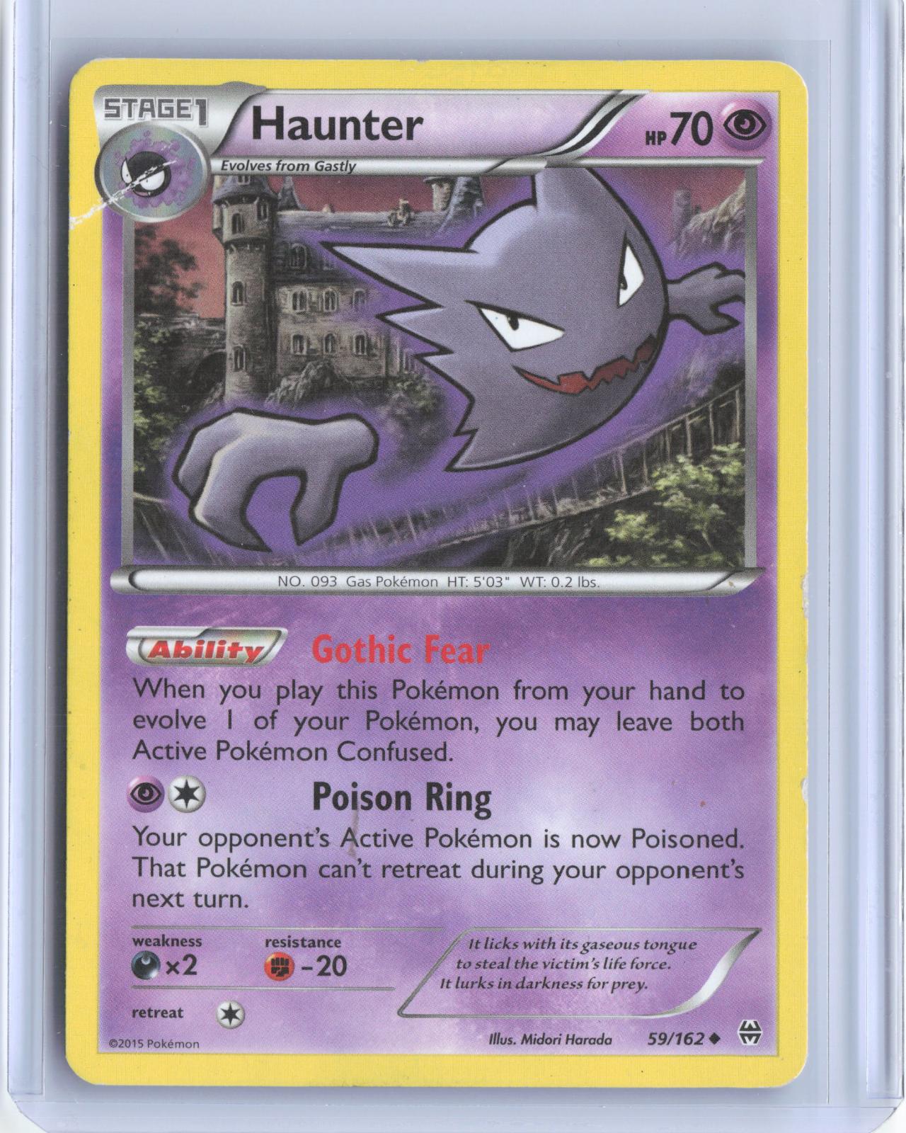Haunter 59/162 Uncommon BREAKthrough Pokemon TCG Card