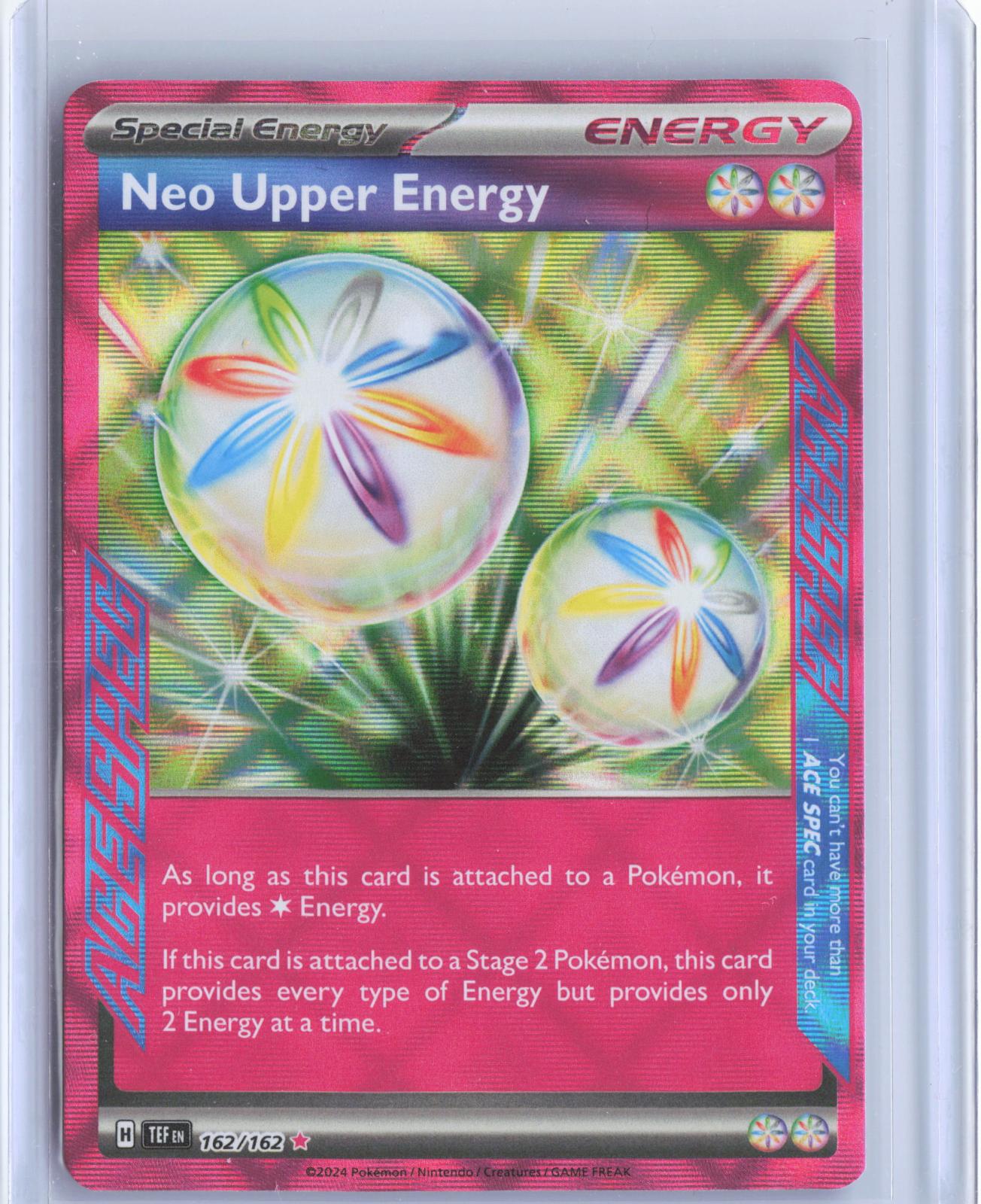 Neo Upper Energy 162/162 ACE SPEC Rare Temporal Forces Pokemon TCG Card