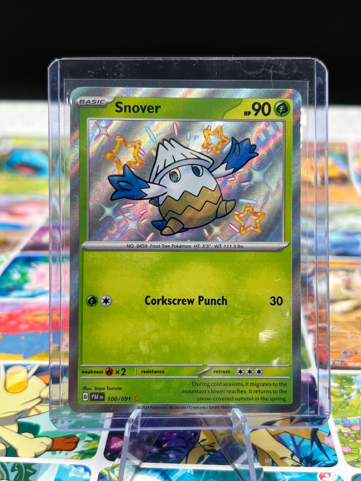 Snover 100/091 Shiny Rare - SV: Paldean Fates (PAF) Pokémon Card TCG