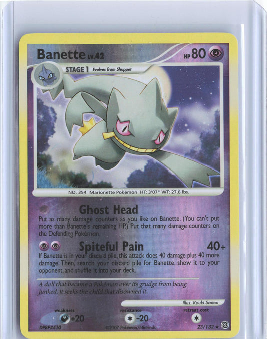 Banette 23/132 Rare Secret Wonders Pokemon Reverse Holo TCG Card