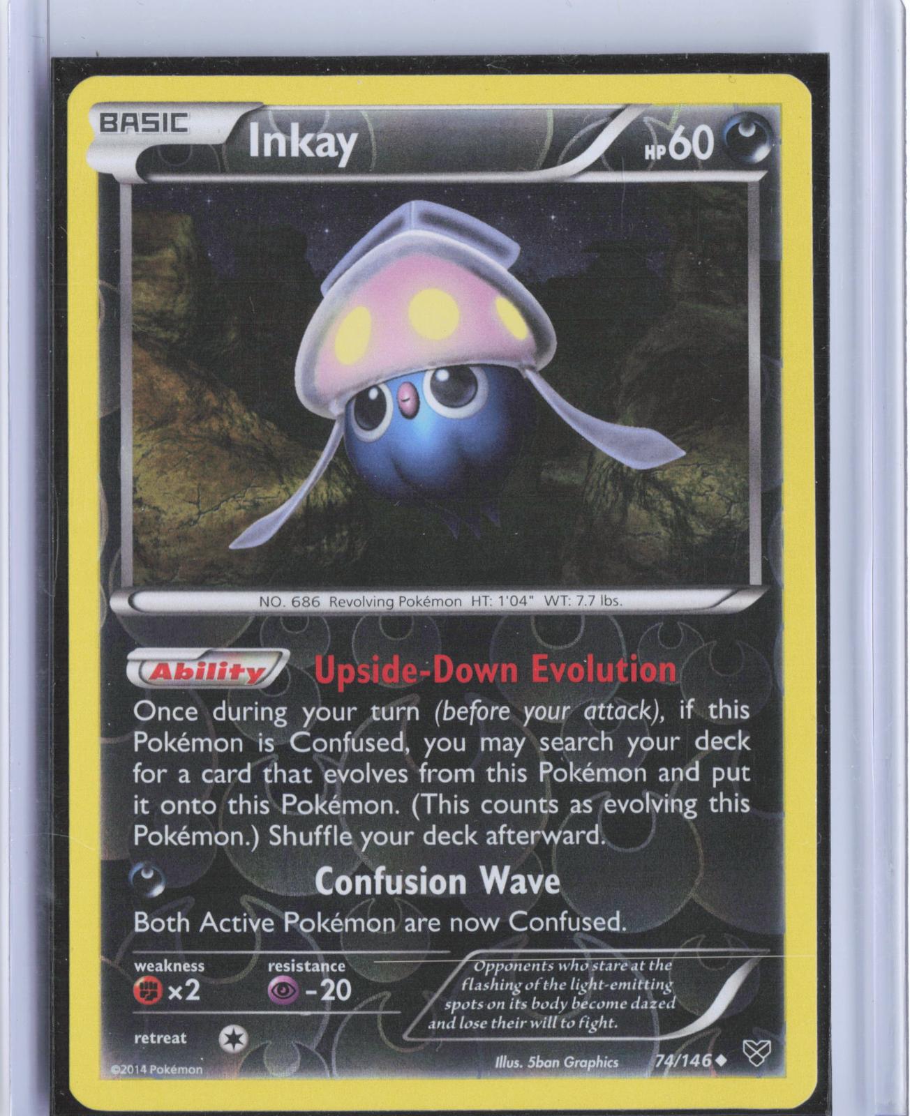 Inkay 74/146 Uncommon XY Pokemon Reverse Holo TCG Card