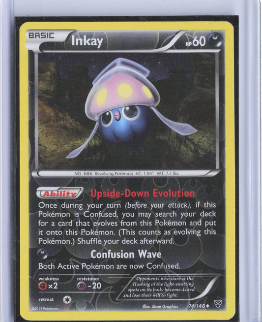 Inkay 74/146 Uncommon XY Pokemon Reverse Holo TCG Card