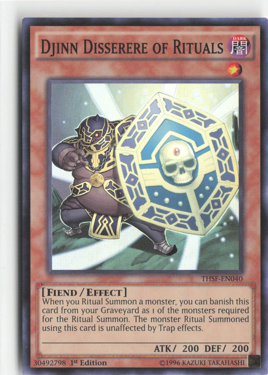 Djinn Disserere of Rituals THSF-EN040 The Secret Forces Yu-Gi-Oh 1st Edition