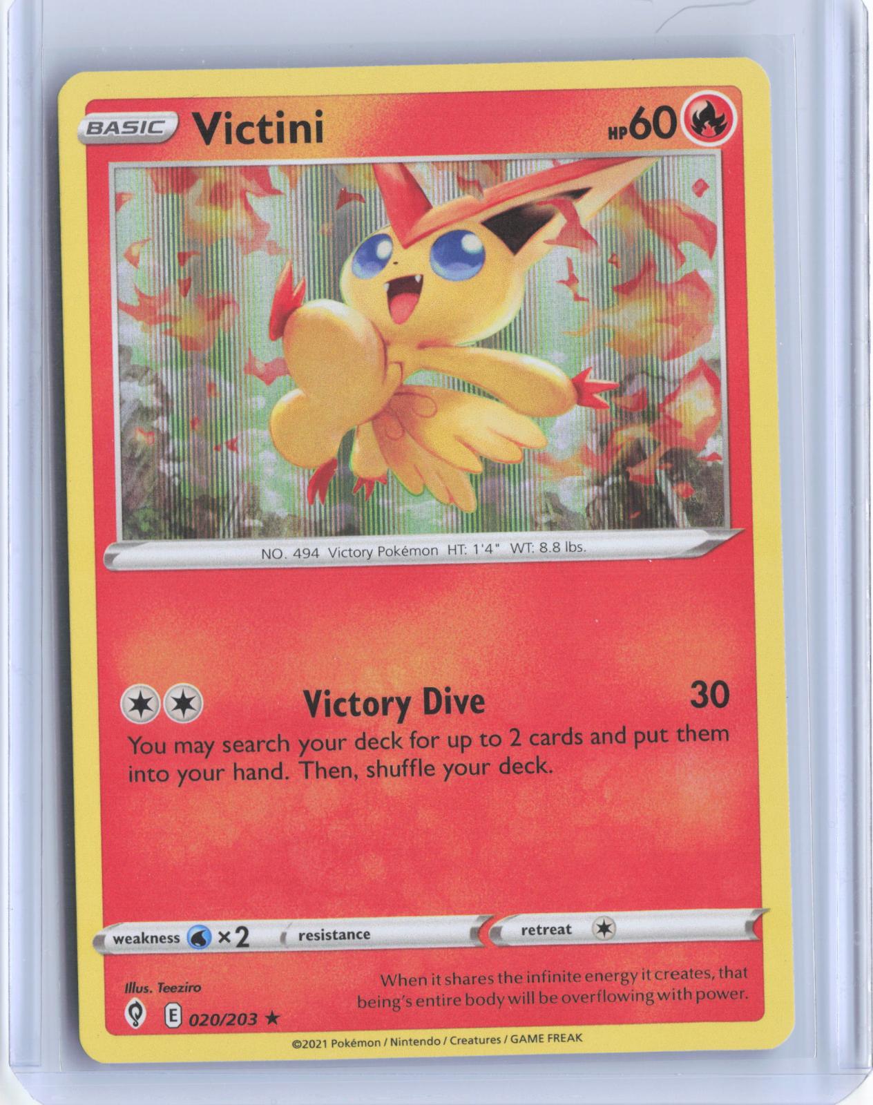Victini 020/203 Holo Rare Evolving Skies Pokemon Holo TCG Card