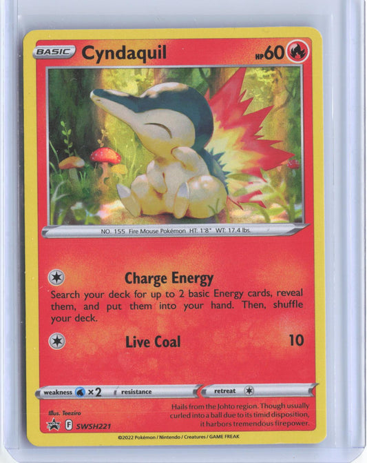 Cyndaquil SWSH221 Holo Promo Sword & Shield Promo Pokemon Holo TCG Card