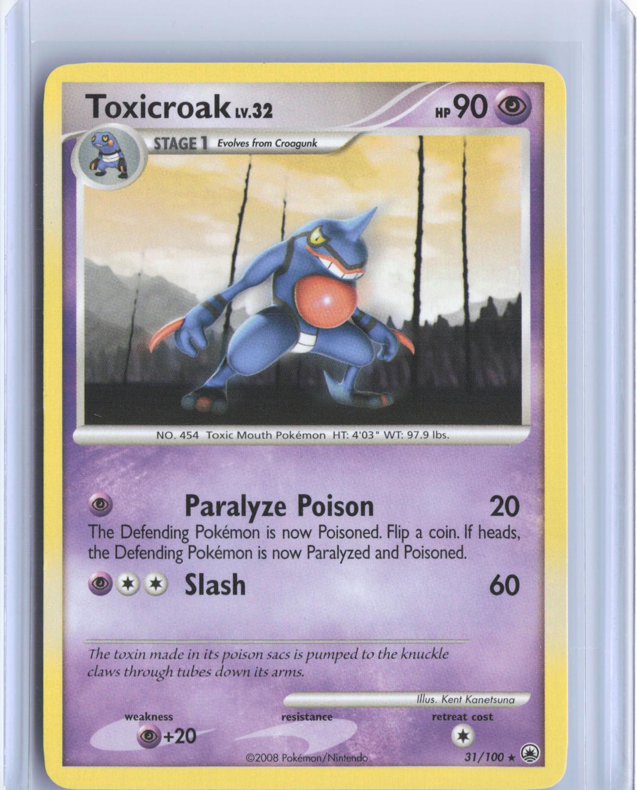 Toxicroak 31/100 Rare Majestic Dawn Pokemon TCG Card
