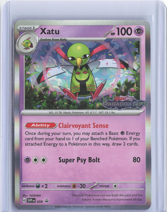 Xatu (Prerelease) 059 Holo Rare Scarlet & Violet Promo Pokemon Holo TCG Card