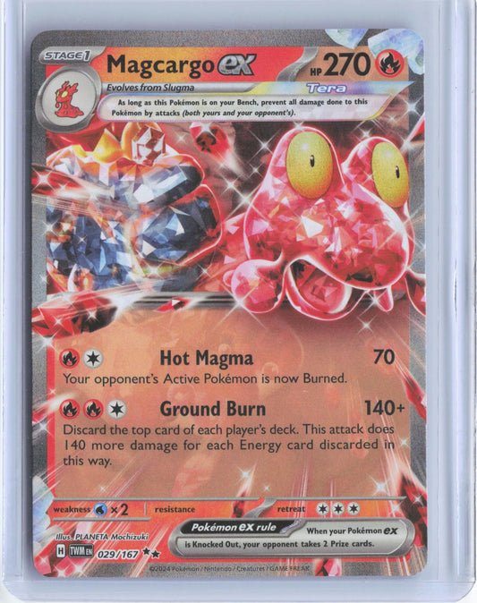 Magcargo ex 029/167 Double Rare Twilight Masquerade Pokemon Holo