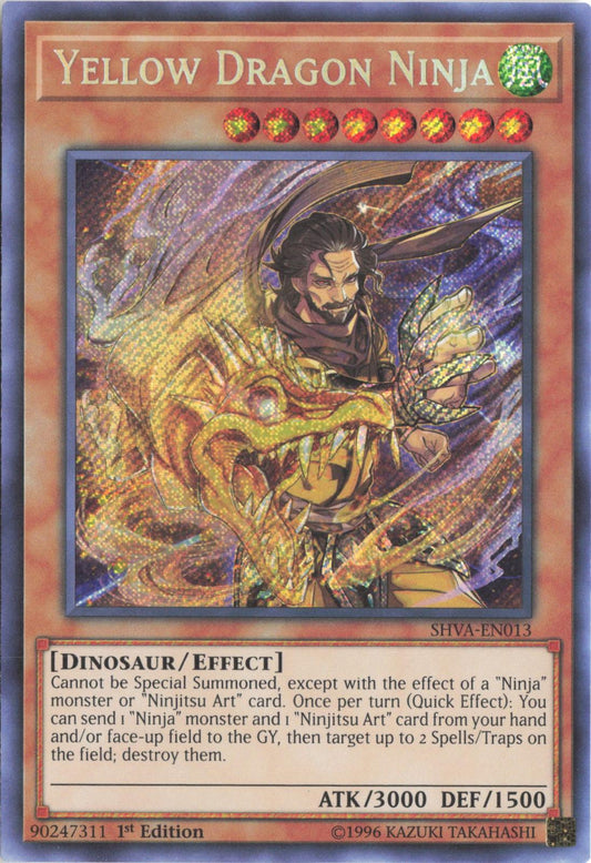 Yellow Dragon Ninja SHVA-EN013 Shadows in Valhalla Yu-Gi-Oh 1st Edition