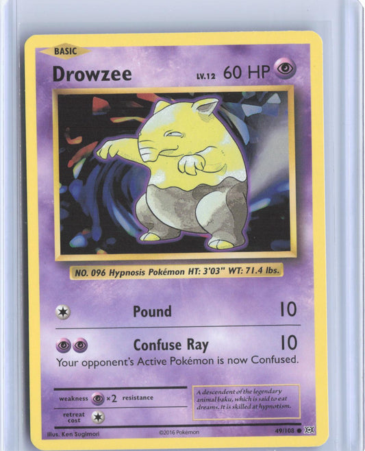 Drowzee 49/108 Common Evolutions Pokemon TCG Card