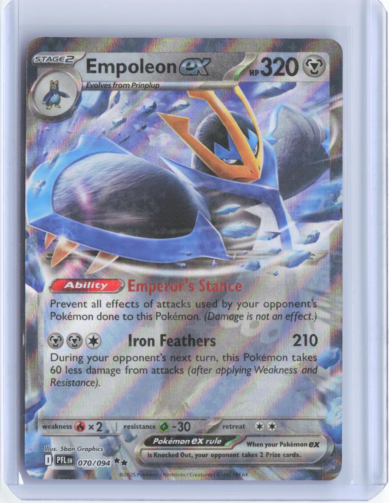 Empoleon ex 070/094 Double Rare Phantasmal Flames Pokemon TCG Card