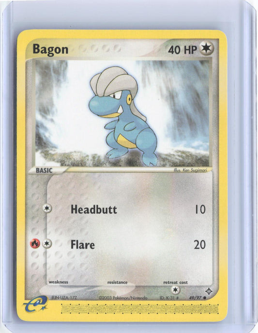 Bagon 49/97 Common Dragon Pokemon TCG Card