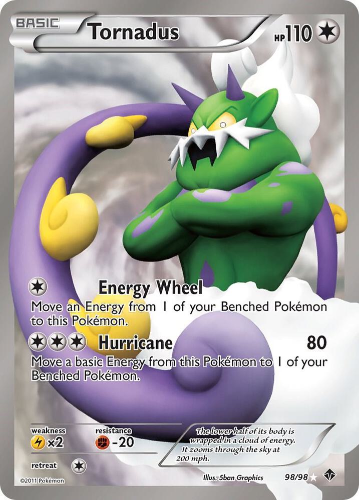 Tornadus 98/98 (97 Full Art) - Emerging Powers (EPO) Pokémon TCG