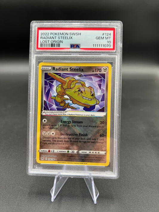 PSA 10 Radiant Steelix 124/196 - SWSH11: Lost Origin (SWSH11) GEM MINT Pokémon
