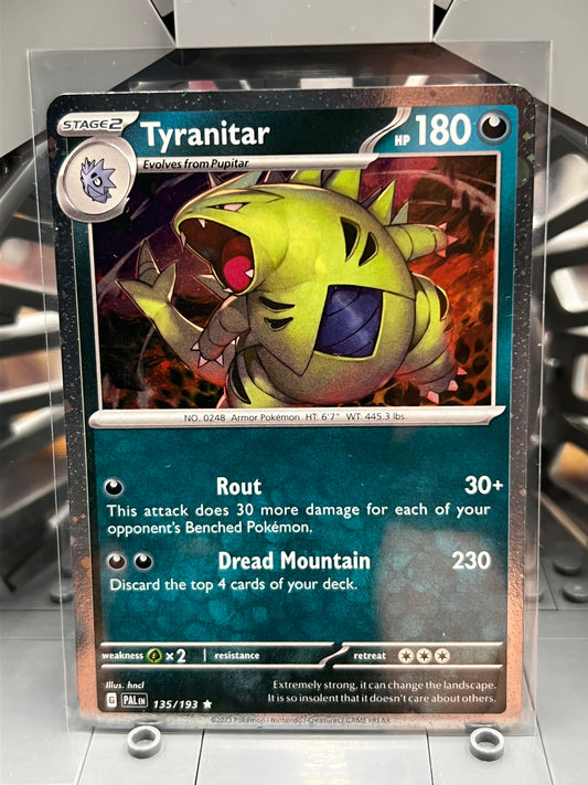 Tyranitar - 135/193 - SV02: Paldea Evolved (PAL) Cosmos Holo Pokémon TCG