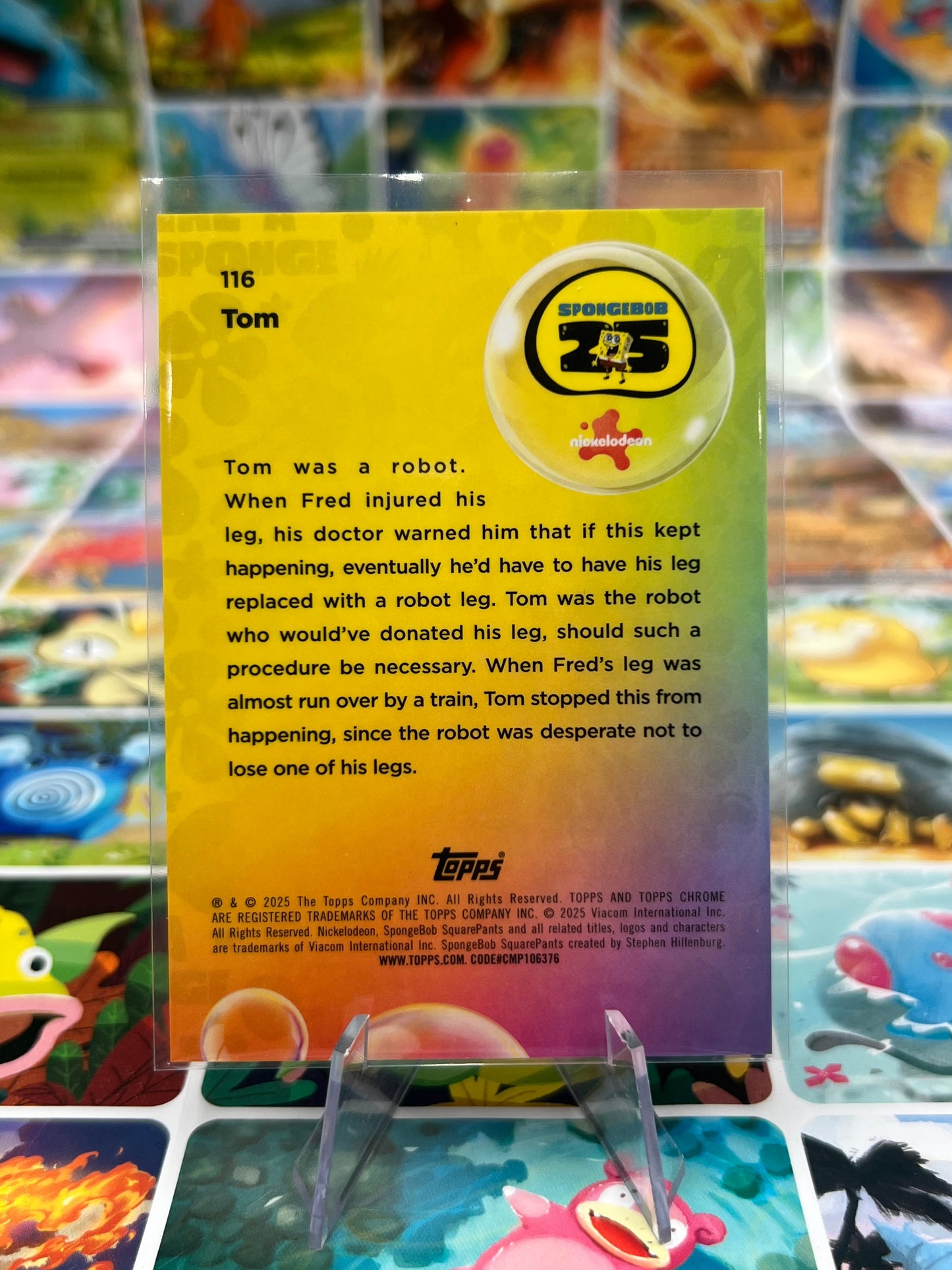 Tom 13/25 116 Spongebob Squarepants 25th Anniversary Topps Chrome TCG Card 2025