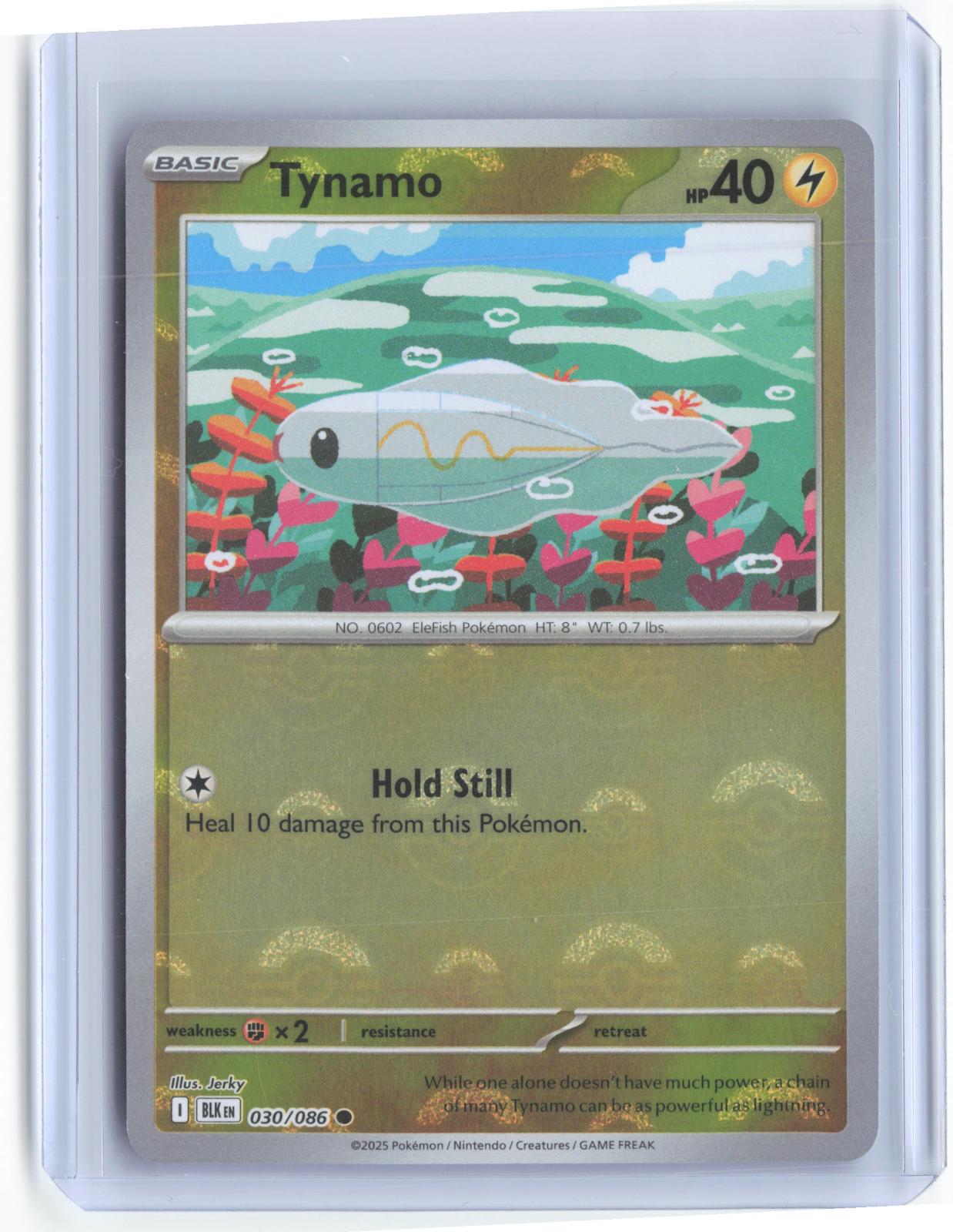 Tynamo (Poke Ball Pattern) 030/086 Holo Common Black Bolt Pokemon