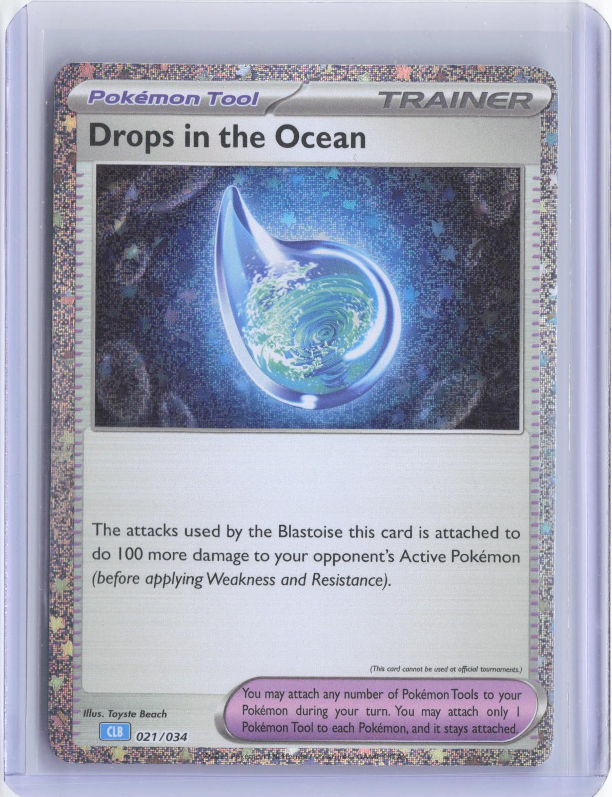 Drops in the Ocean 021/034 Holo Trading Card Game Classic Pokemon TCG Card