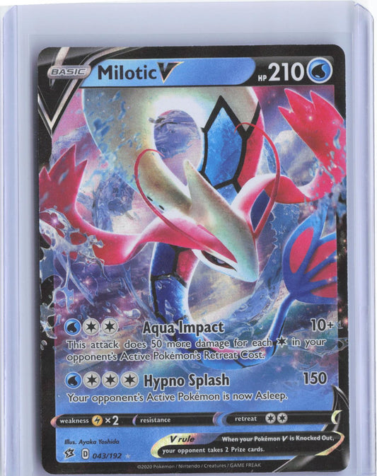 Milotic V 043/192 Holo V Rare Rebel Clash Pokemon Holo TCG Card