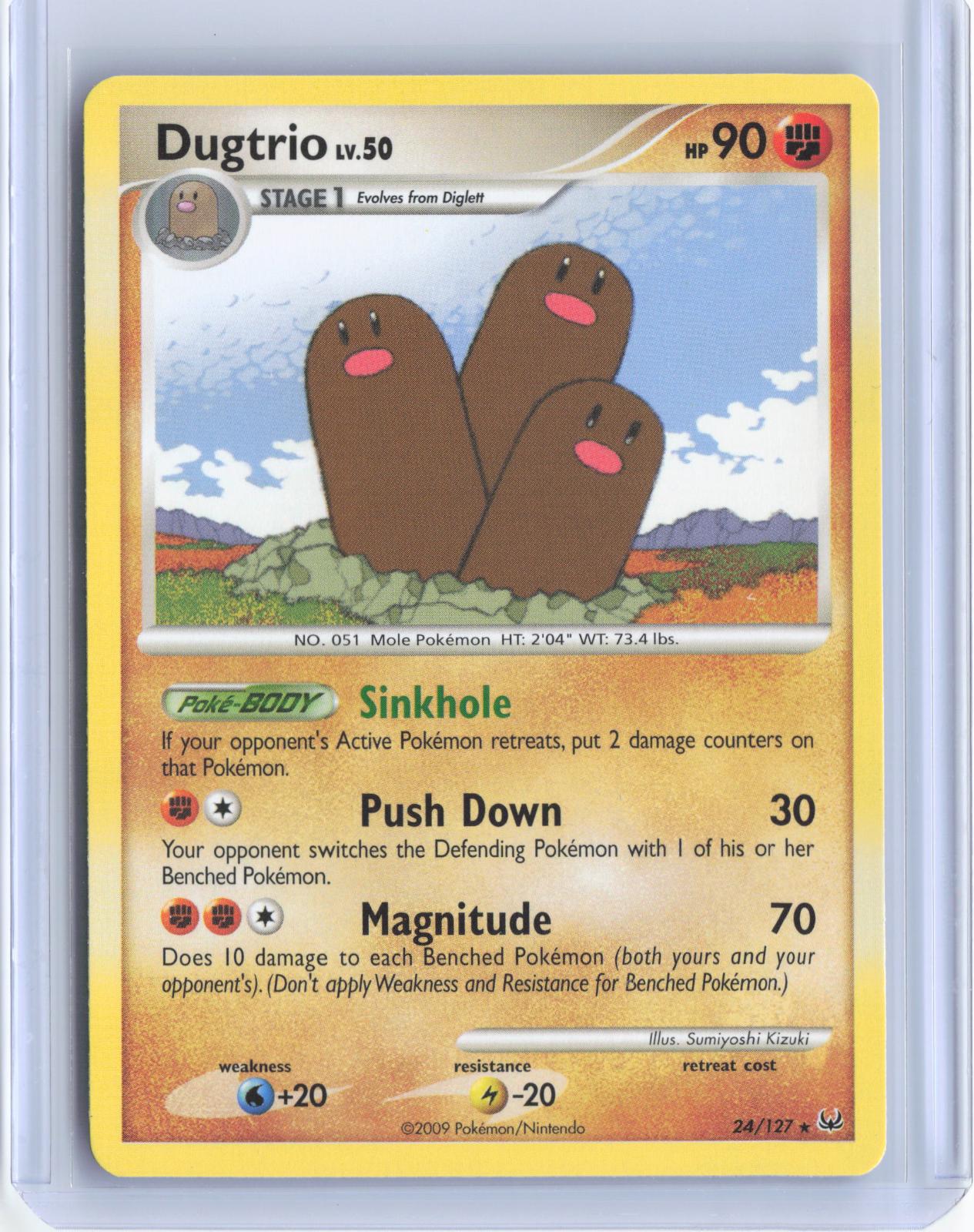 Dugtrio 24/127 Rare Platinum Pokemon TCG Card