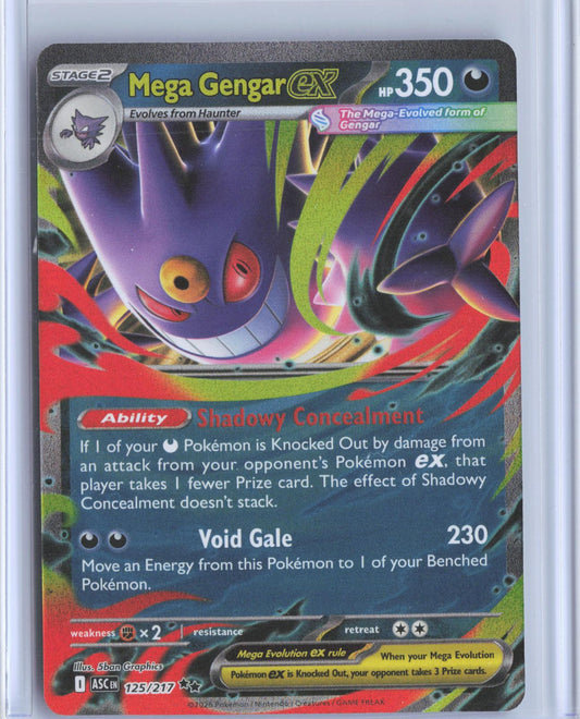 Mega Gengar ex 125/217 Double Rare Ascended Heroes Pokemon Holo