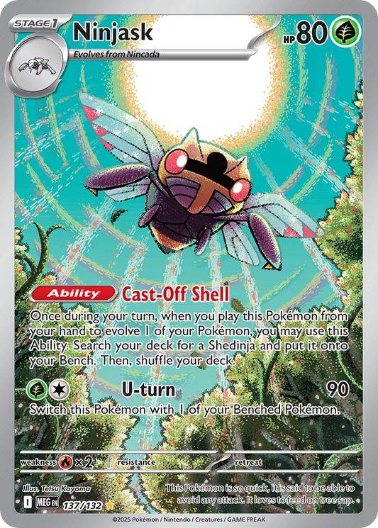 Ninjask 137/132 Illustration Rare Mega Evolution Pokemon Holo