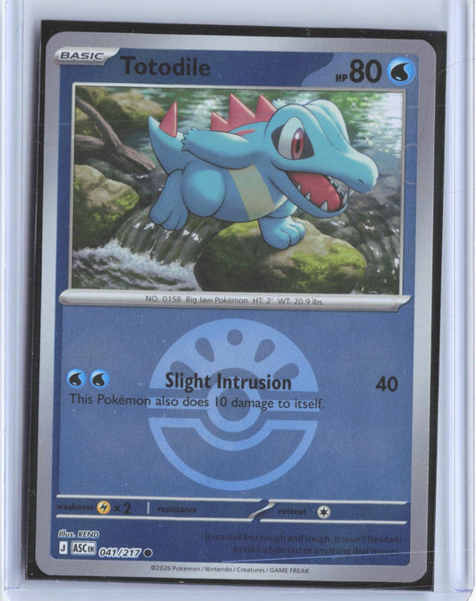 Totodile (Friend Ball) 041/217 Common Ascended Heroes Pokemon Reverse Holo