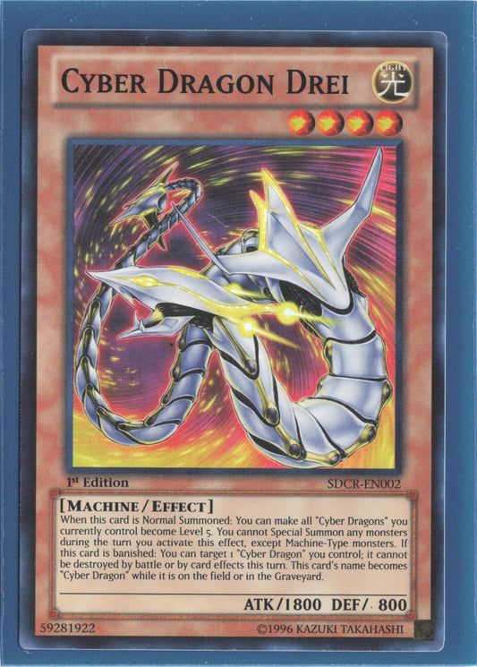 Cyber Dragon Drei SDCR-EN002 Structure Deck: Cyber Dragon Revolution Yu-Gi-Oh 1st Edition