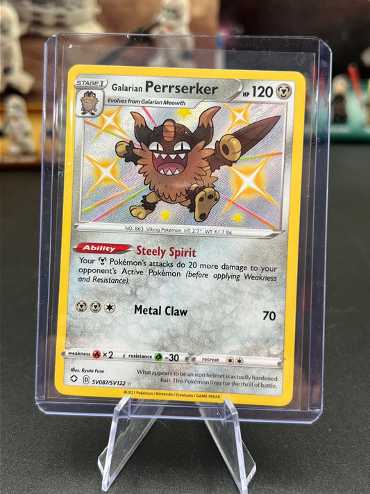 Galarian Perrserker - Shining Fates: SV087/SV122 / Shiny Holo Shiny Vault (SHFSV) Pokémon TCG