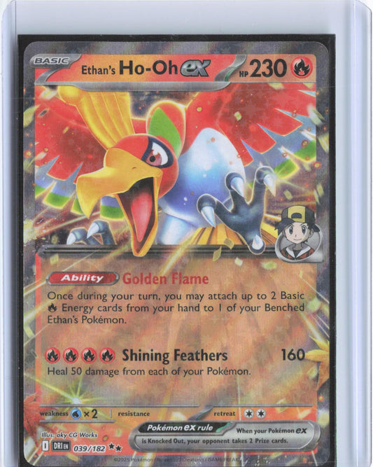 Ethan's Ho-Oh ex 039/182 Holo Double Rare Prize Pack Series Cards Pokemon