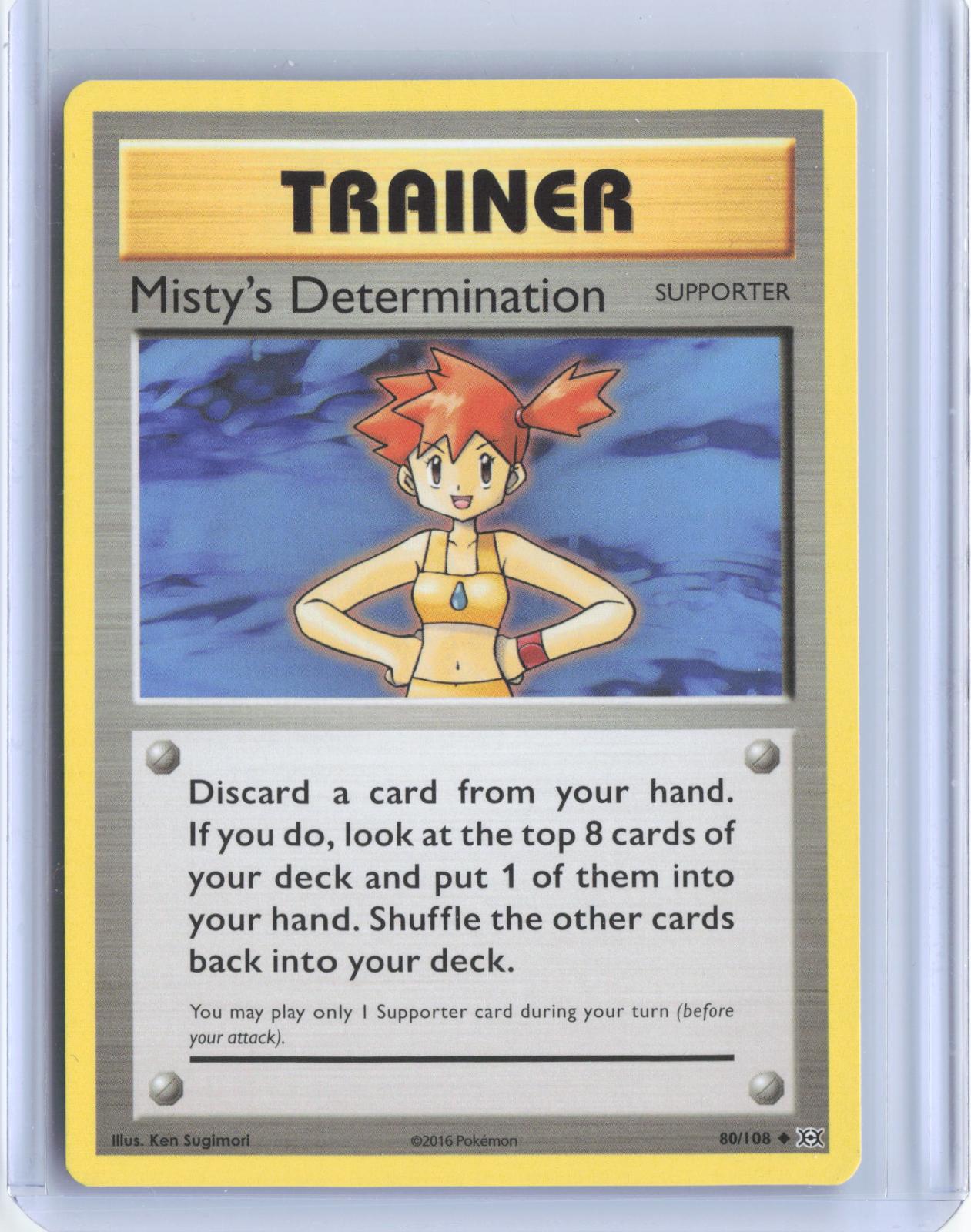 Misty's Determination 80/108 Uncommon Evolutions Pokemon TCG Card