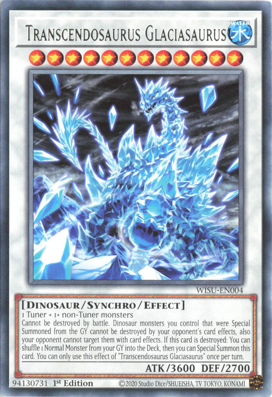 Transcendosaurus Glaciasaurus WISU-EN004 Wild Survivors Yu-Gi-Oh 1st Edition