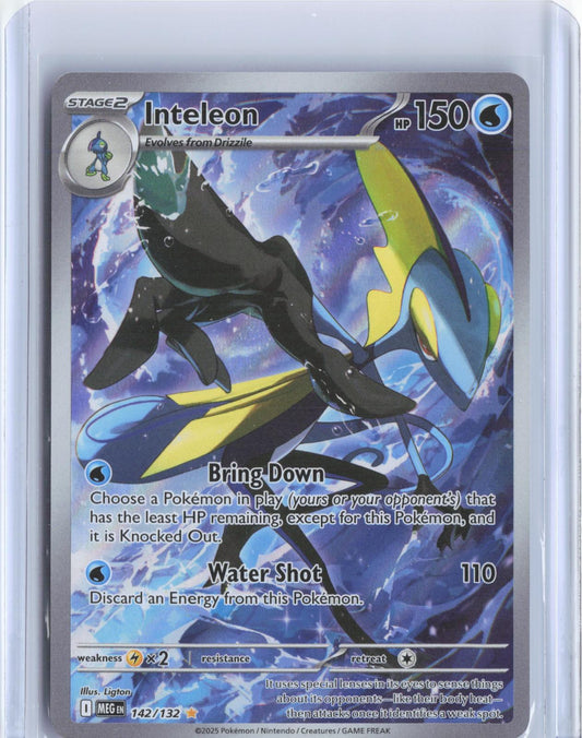 Inteleon 142/132 Illustration Rare Mega Evolution Pokemon Holo