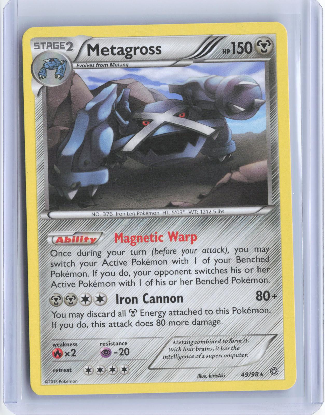 Metagross 49/98 Rare Ancient Origins Pokemon TCG Card