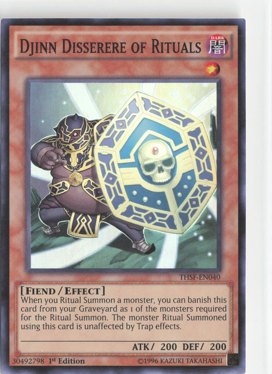 Djinn Disserere of Rituals THSF-EN040 The Secret Forces Yu-Gi-Oh 1st Edition