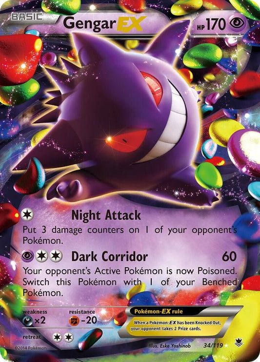 Gengar EX 34/119 - XY - Phantom Forces (PHF) Pokémon TCG
