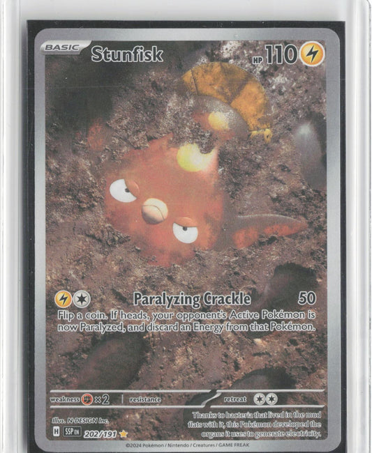 Stunfisk 202/191 Illustration Rare Surging Sparks Pokemon Holo
